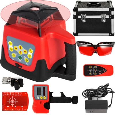 Rot Rotationslaser Baulaser Laser Level Self-Leveling Fernbedienung Rote Strahl - Bild 1 von 4