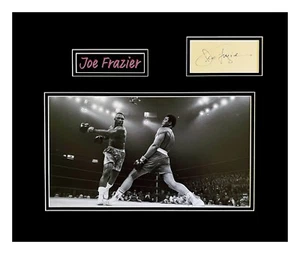 Joe Frazier Original Autograph Matted and Museum Framed - Picture 1 of 3