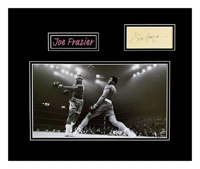 Joe Frazier Original Autograph Matted and Museum Framed - Image 1 of 3