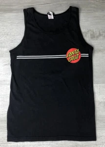 Santa Cruz Skateboards Tank Top Black Classic Logo 100% Cotton Mens Size Small  - Picture 1 of 12