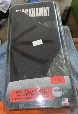 Blackhawk Nylon Holster 02, Inside Pants, 4” Barrel,& Intermediate, - Image 1 of 2