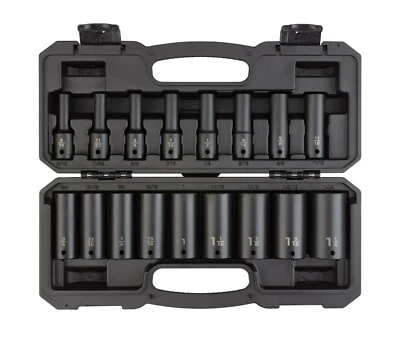 Tekton SID92305 1/2 Inch Drive Deep 6-Point Impact Socket Set, 17 Pc 5/16-1 1/4 - Image 1 of 4