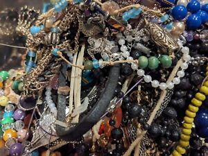 Junk Jewellery Crafting Upcycling 1.8kg broken salvage beads necklaces bangles 