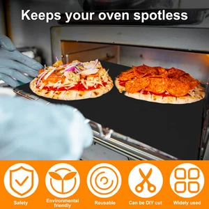 4 Pcs Oven Liners for Bottom of Oven Non-Stick Oven Protector Mat 23.6 x🦘↭ - Picture 1 of 12