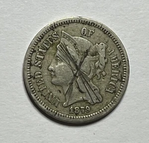 1879 Three Cent Nickel - Key Date 3CN; S044 - Picture 1 of 2