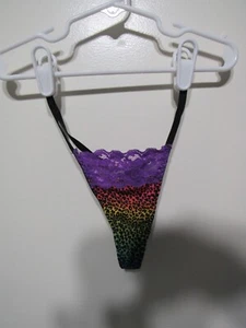 New Unbranded Thongs Size S Multi Colors Animal Print 3 in Package Lace - Picture 1 of 3