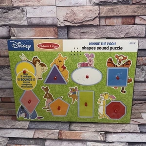 Melissa & Doug Disney Winnie The Pooh & Friends Shapes Sound Peg Puzzle 8 Piece - Picture 1 of 12