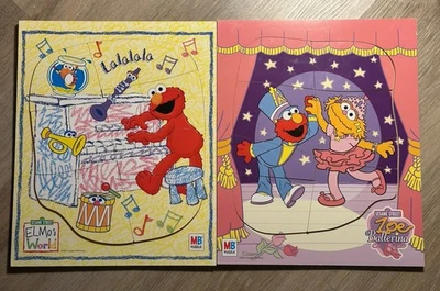 De Colección Lote 2 Milton Bradley Elmo Zoe Piano Danza Música Bailarina Cartón Puzzle Foto 1 de 4