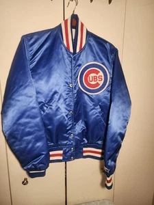 Giacca raso vintage starter Chicago Cubs MLB taglia S anni 80. Usato Made In USA - Foto 1 di 8