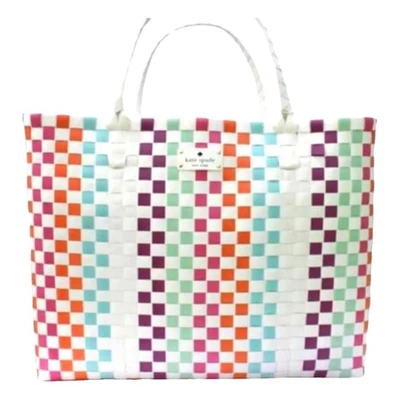 Kate Spade NUEVO Bolso de Compras Bolso de Playa Tejido Arco Iris Tejido Cesta Multicolor  Foto 1 de 4
