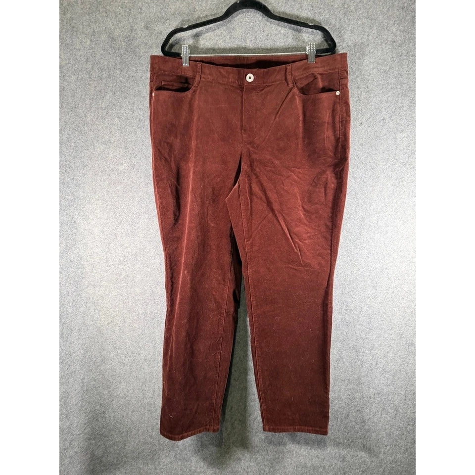 J.Jill Corduroy Pants Women's 2X REDWOOD Straight Leg Cotton Fall Everyday - Image 1 of 4