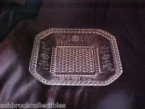 Vintage Antique Adams Glass Wild Flower Crystal Bread Plate Platter - Picture 1 of 5