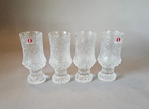 4 shot glass Ultima Thule Iittala Tapio Wirkkala shot glass H 9.5 cm glass - Picture 1 of 6