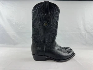 Los Altos Black Lizard Western Cowboystiefel Herren Größe 10 EE - Bild 1 von 19