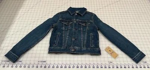 NWT Authentic Polo by Ralph Lauren Big Girls Stretch Denim Trucker Jacket Size 8 - Picture 1 of 14