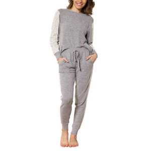 Flora Nikrooz Damen 2-teiliges Langarm Lounge Set mit Spitze, klein - Bild 1 von 3