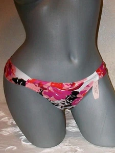 NWT Victoria Secret XS White Floral Bikini Side Tab Bottom - Picture 1 of 4