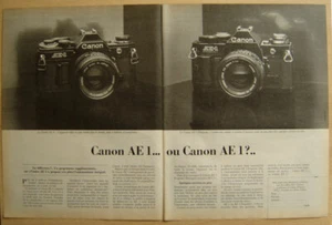 Publicité Papier - Appareil Photo Canon Ae-1 De 1981 - Photo 1/1