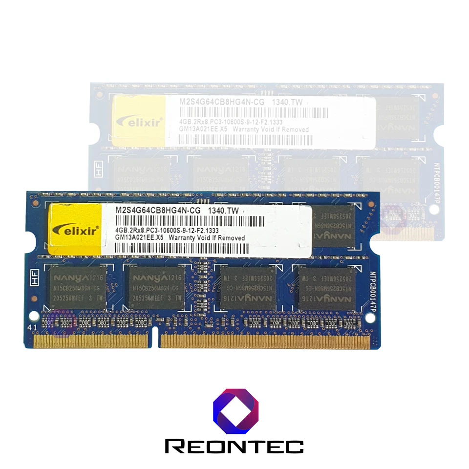 4GB RAM Laptop Elixir PC3 - 10600S DDR3 M2S4G64CB8HG4N-CG 2Rx8 - Immagine 1 di 1