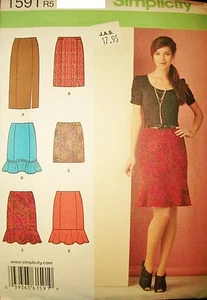 Miss Simplicity 1591 Muster Röcke Mini Midi Maxi UNGESCHNITTEN FF Größe 6-8-10-12-14 - Bild 1 von 2