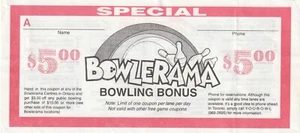 Bowlerama $5.00 Bowling Bonus - Imagen 1 de 2