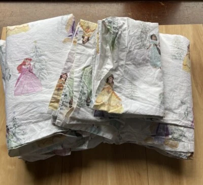 Pottery Barn Kids Disney Princess Holiday Twin Duvet Cover, Sham, Sheet Set - Image 1 of 4