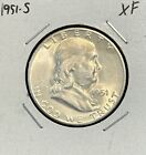 1951-s Franklin Half Dollar - Xf - Extremely Fine - 90% Silver