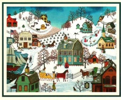 Chimney Sweeps Sleigh Linda Nelson Stocks Blank Inside Cards By Lang  - Set of 3 - Image 1 of 3