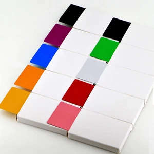 50pcs Multicolor Aluminum Metal Business Cards Blanks Sheet for Laser Engraving - Picture 1 of 19