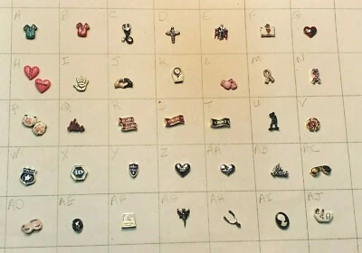 Origami Owl Charms, Medical, Breast Cancer, Military, Misc, Buy 4+ for 50% off, - Image 1 of 4