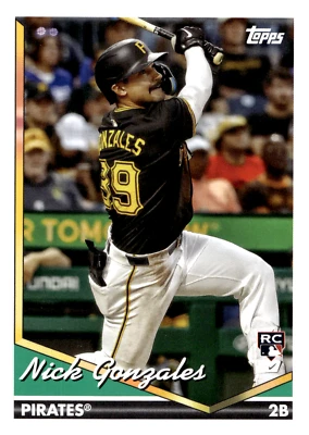2024 Topps Archives - 1994 Topps Nick Gonzales #227 (RC) Pirates - Image 1 of 2