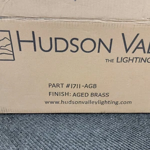 Hudson Valley 1 Light Wall Sconce | Aged Brass | 1711-AGB - Picture 1 of 7