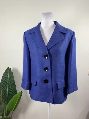 Chaqueta Suit Studio, talla 10, color azul. Foto 1 de 4