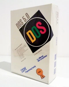 DOS 5.0 Disk Operating System Sealed Box IBM 3.5 Inch Diskettes BRAND NEW - Picture 1 of 6