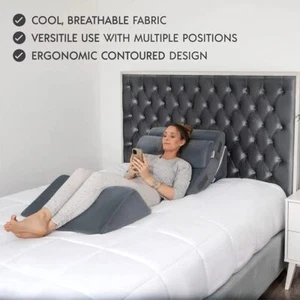 Foam Pillows for Back Neck Leg Pain Relief, Adjusta Wedge Pillow for Sleep Read - Picture 1 of 7