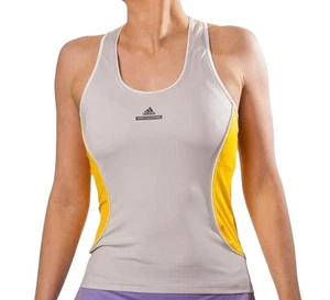 Stella McCartney Adidas Barricade Damen M grau gelb Tennis Racerback Tank Top - Bild 1 von 14