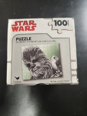 Rompecabezas de 100 piezas Star Wars - Chewbacca y Porg (sellado) - caja de desgaste Foto 1 de 4