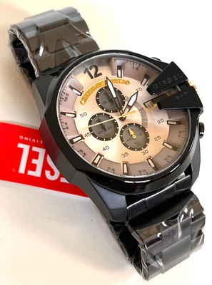 Diesel DZ4479 Mega Chief Analógico Cronógrafo S/Acero Reloj Hombre Nuevo con Etiquetas $270 Foto 1 de 4