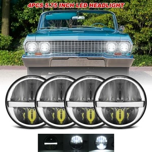4PCS DOT 5.75 5-3/4'' LED Headlights Hi-Lo DRL Sealed For Chevy Impala El Camino - Picture 1 of 11