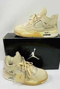 Jordan 4 Retro Off-White Mid Sail Mujer CV9388-100 Talla 7 - Imagen 1 de 14