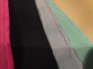 Long Scarf 100% Pure Silk Crepe De Chine Wrap Scarves hand-rolled Summer 5colors - Picture 1 of 12