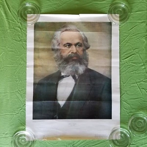 Karl Marx Карл Маркс Vintage Russian Soviet Union Propaganda Art Poster '84 USSR - Picture 1 of 14