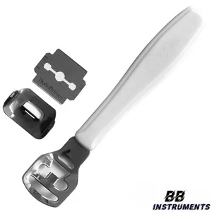 Hornhauthobel Hornhautentferner Hobel Set mit 10 Hobelklingen Weiss Raspel - Bild 1 von 4