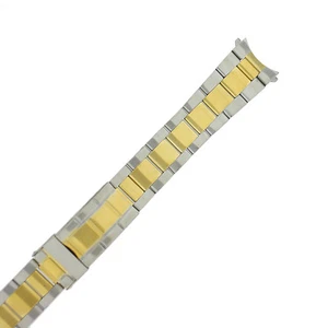 Tech Swiss MET228-20 Watch Band Oyster Link 2-Tone Stainless Steel 20mm - Picture 1 of 2