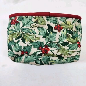 Longaberger 2004 Holiday Helper American Holly Stoff Liner NUR URLAUBSDEKO - Bild 1 von 4