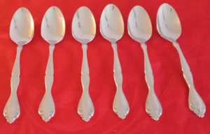 Oneida Community 18/8 stainless Cantata lot of 6 teaspoons 6" NM polished - Picture 1 of 5