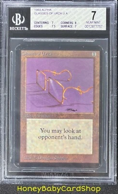 MTG Limited Edition Alpha 1993 Glasses of Urza BGS 7.0Q++ NM Old School 93/94 - Image 1 of 4