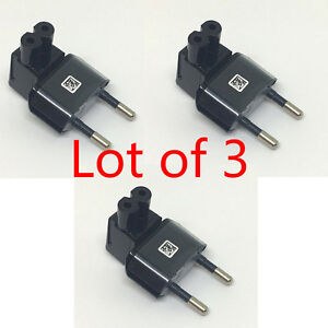 3X 2 Pin Right Angle AC power Plug adapter to Female Connector IEC 320 C7-EU