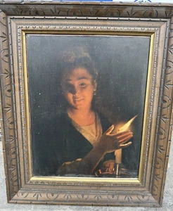 Godfried Schalken Künstler - Frau mit Kerze - Kunstdruck - Druck und gerahmt - Bild 1 von 8