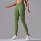 Seamless Yoga Pant Cross Over Waistband Sports Fitness Legging Women High Waist